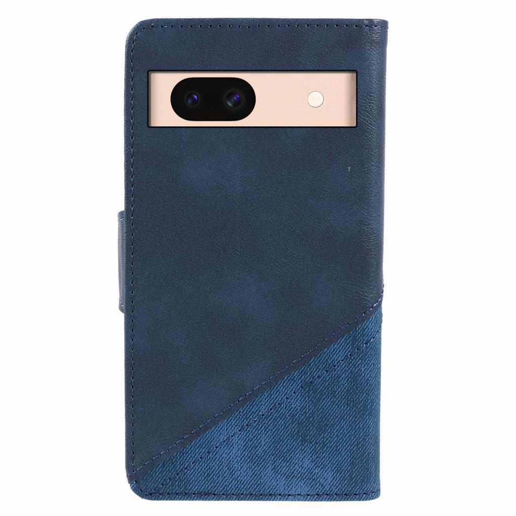 For Google Pixel 8a Wallet Phone Case PU Leather Splicing Mobile Cover Dustproof Shell