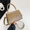 New Retro Fashionable Shoulder Bag for Women with Korean Style Solid Color Fashionable Simple Crossbody Small Square Bag for Women's Bag Trendy