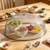 Reusable Food Net Cover for Parties Stainless Steel Mesh with Handle, Round Portable Fine Protector Outdoor Events Protector, Durable Guard Dishes And