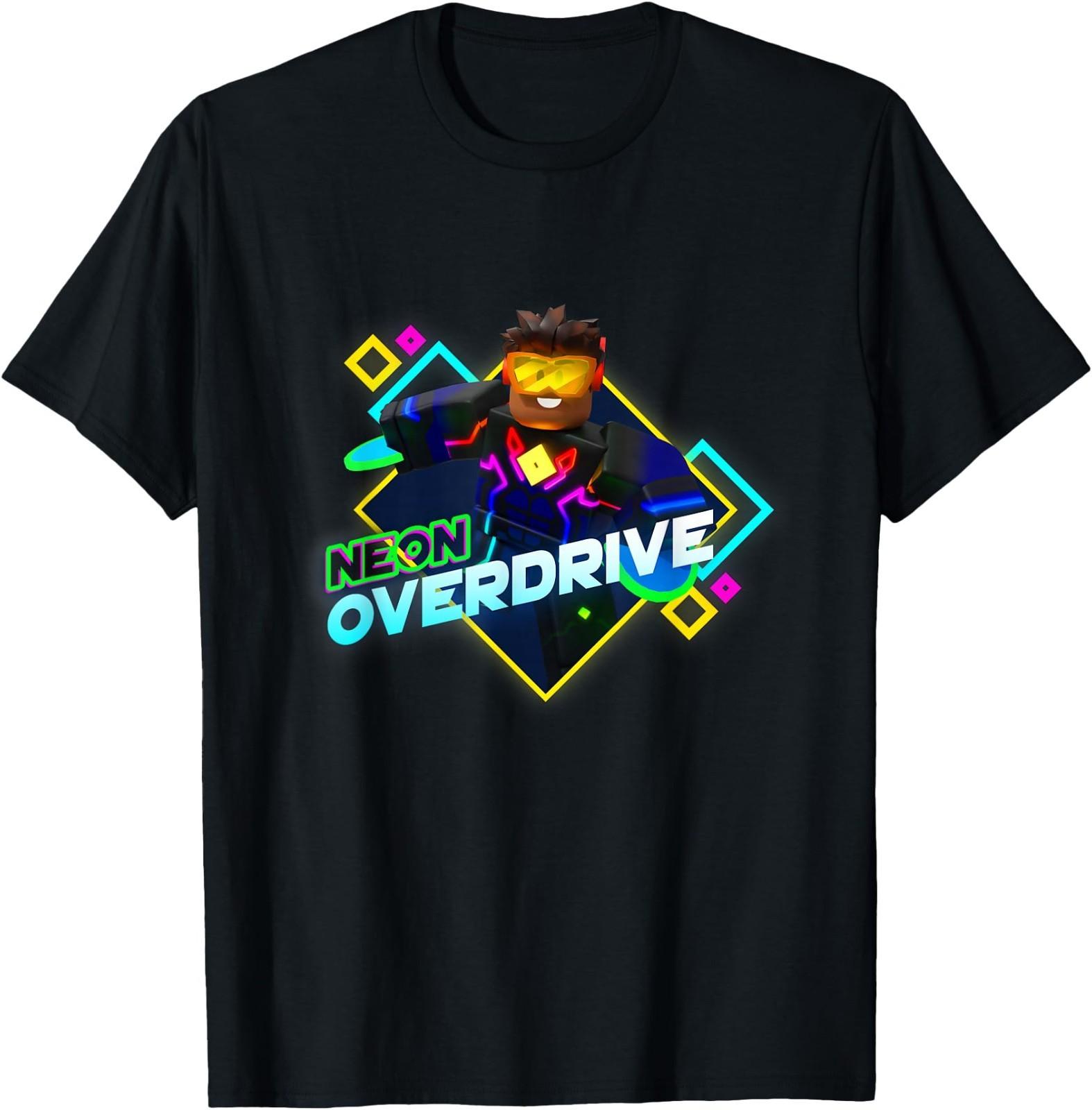 Roblox Black Neon Overdrive Classic Fit T-Shirt S