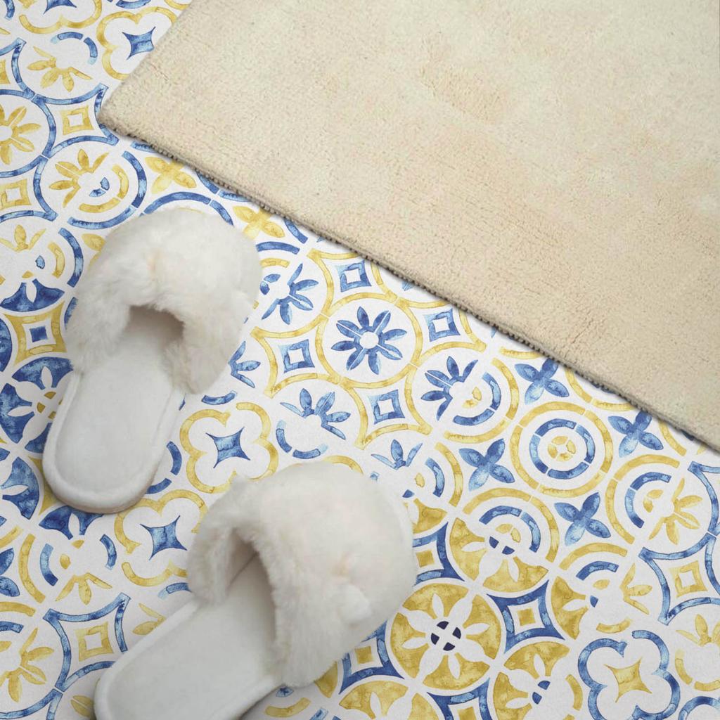 Okładzina Winylowa Samoprzylepna Z Grafiką Do Kuchni 120X60 Cm Wzór Mozaiki Z Ornamentami