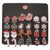 Cute Christmas Theme Snowflake Santa Claus Stud Earrings for Women Xmas Tree Bowknot Crutch Gingerbread Festival Jewelry Gift