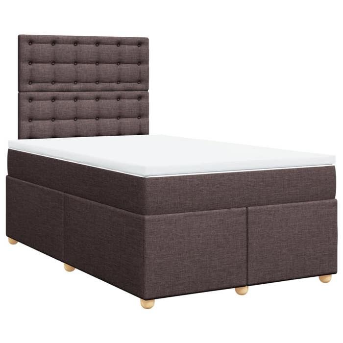Maison Exclusive - Sommier à lattes de lit avec matelas Marron foncé 120x200 cm