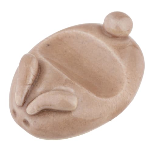 Chopstick rest, approximately 4 x 2.7 cm, Bean Rabbit design, Pink, 23465