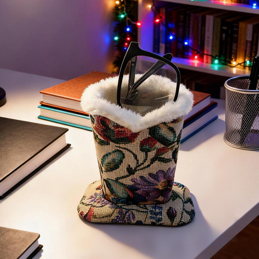 Velvet Eyeglass Holder, Eyeglass Display Stand, Fabric Pen Holder, Stylish, And Convenient Eyeglass Storage.