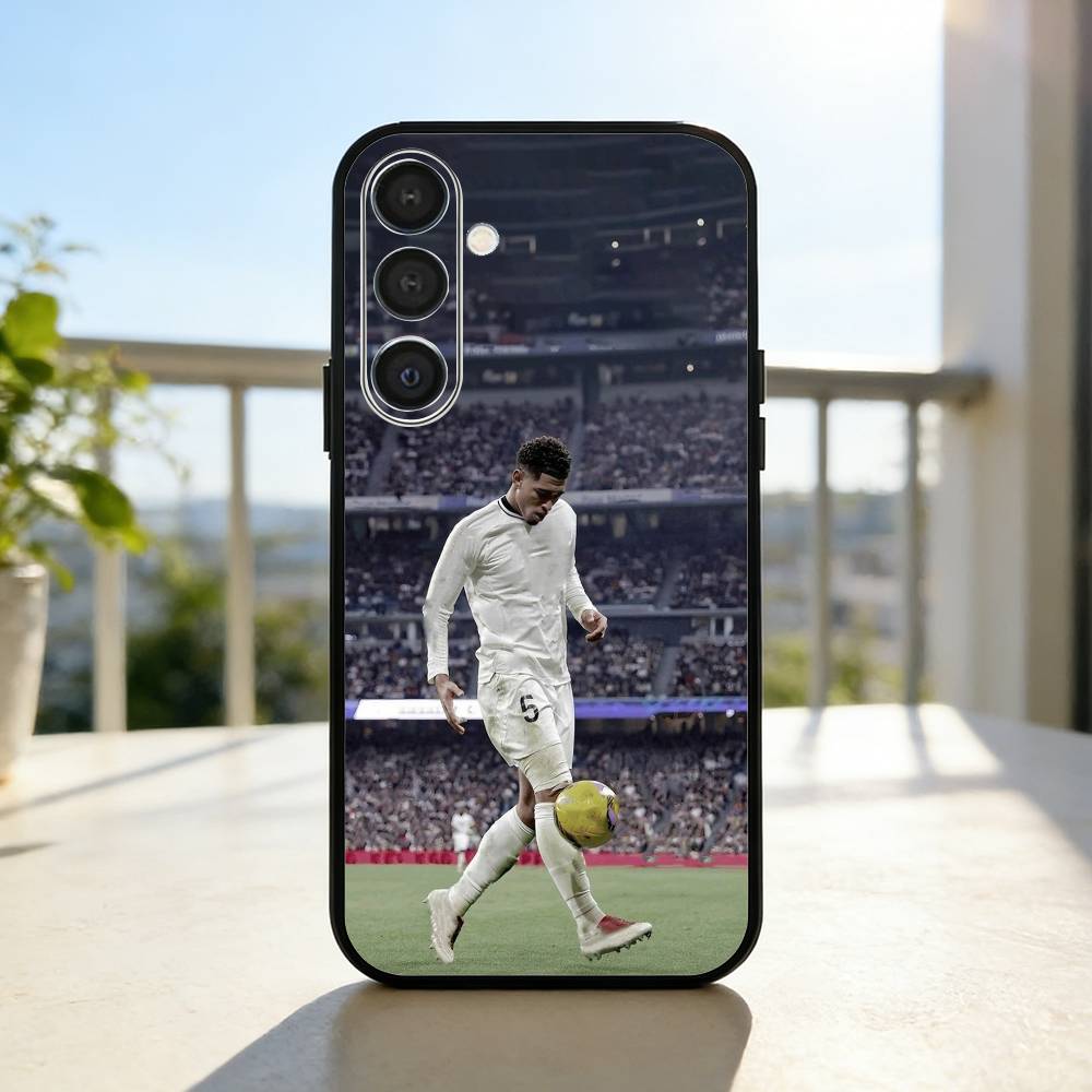 J-Jude Football B-Bellinghams Phone Case For Samsung A73,72,71,53,52,51,22,91,80, Soft Black Cover