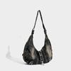 Vintage Rivet Women Shoulder Bags Large Capacity Cowboy Ladies Hobos Handbags Washed Denim Crossbody Bag Big Totes Bolsas Blue