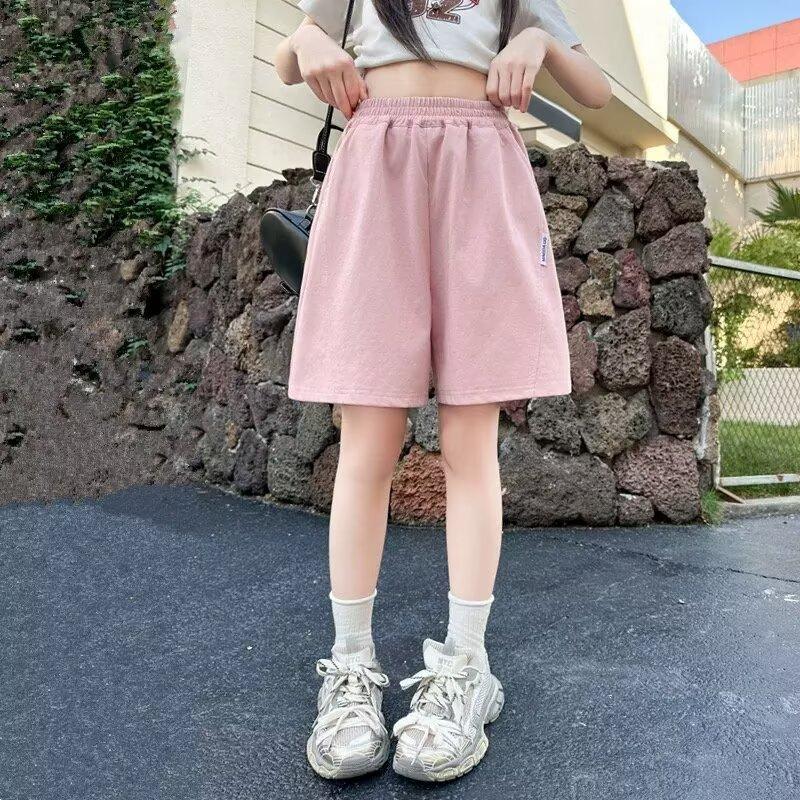 Brief Style Kids Summer Shorts for Teen Girls Casual Vacation Beach Shorts Child Loose Fit Bottoms