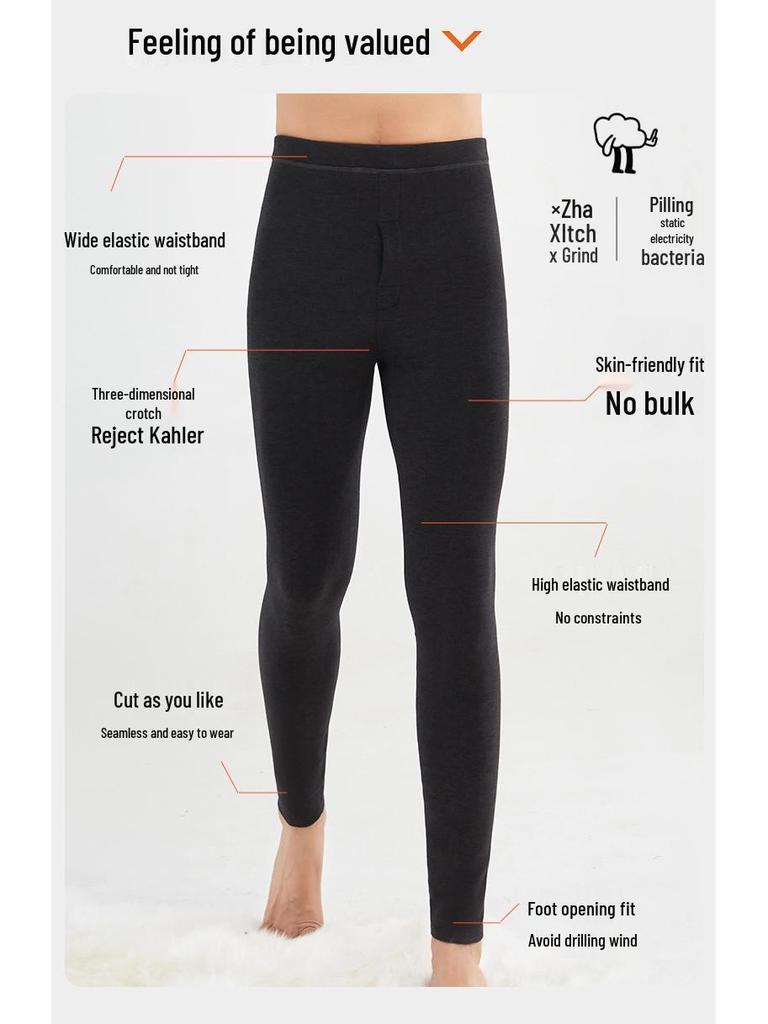 Extra Dicke Thermische Nahtlose Antibakterielle Fleecegefütterte Leggings für Männer & Frauen - Ideal für ältere Menschen
