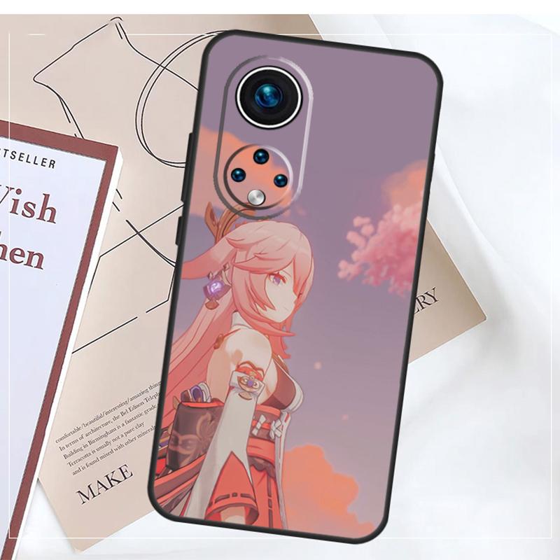 Genshin Impact Yae MIko Case For Honor Magic 8 7 5 6 Pro Win RT 50 70 90 200 400 Lite X8b X8c X9a X9b X9c X9d Cover