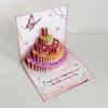 Folding 3D Birthday Card with Envelope Birthday Cake Card  Anniversary Celebration