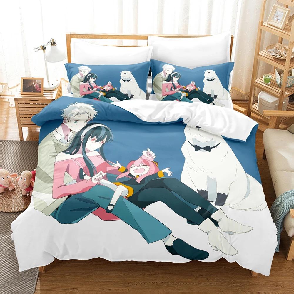 3D Printed Anime SPY×FAMILY Bedding Sets Duvet Cover Set With Pillowcase Twin Full Queen King Bedclothes Bed Linen Home Textiles