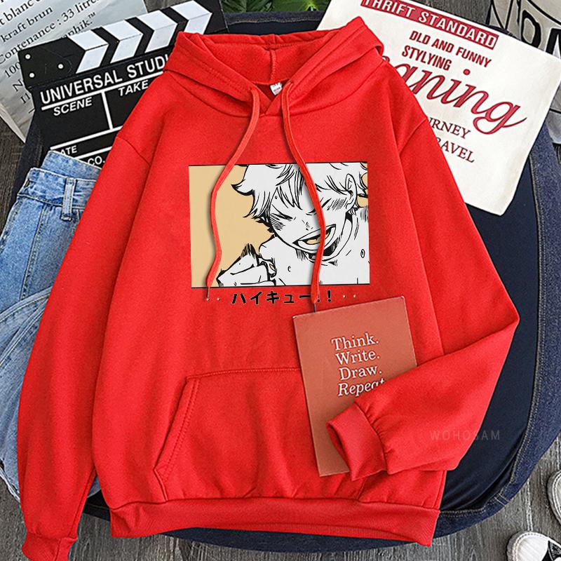 Fashion Harajuku Japan Anime Haikyuu Yu Nishinoya Men's Hoodies Women Winter Keep Warm Pullovers Streetwear Oversized Sweatshirt