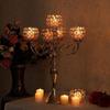 5-Head Crystal Candelabra for Weddings and Banquets