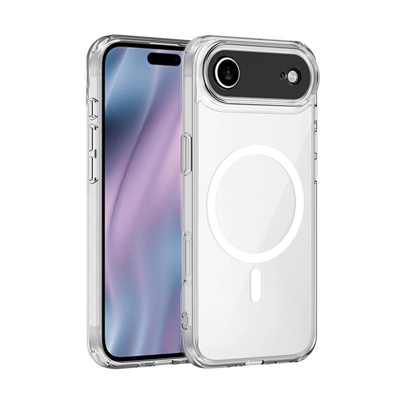 Transparent Acrylic Case for For Iphone 17 Air 17 Pro Max Magnetic for  Wireless Charging Clear PC Cover for For Iphone 17pro for iPhone 17