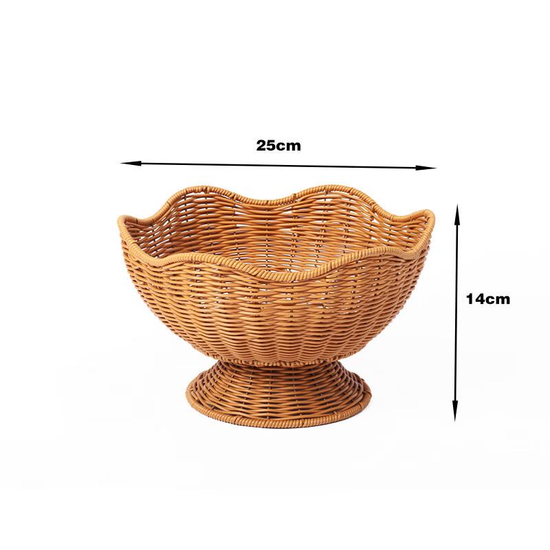 

Imitation Rattan Floral Woven Storage Basket
