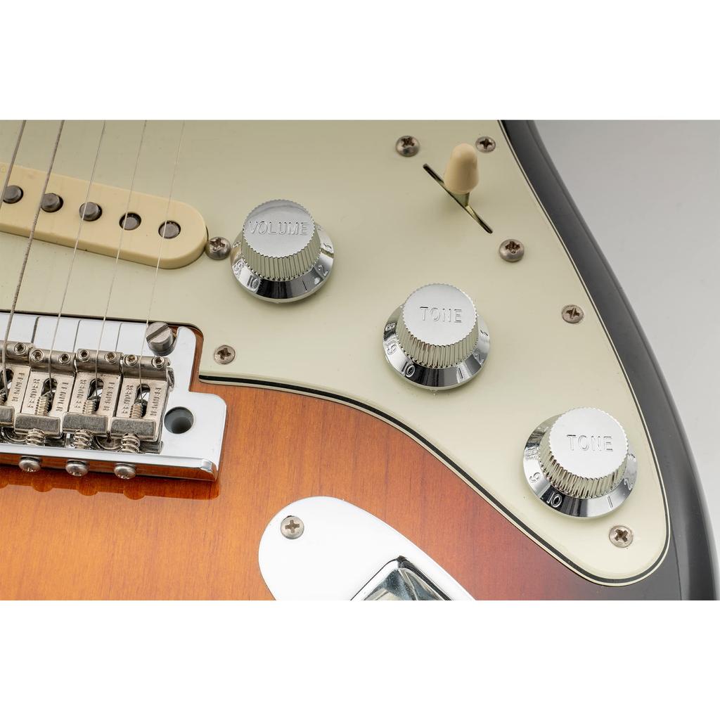Musiclily Pro Inch Standard Stratocaster 1 2 for USA Stratocaster Chrome of Knobs, Volume, Tone, Guitars, (Set 3)