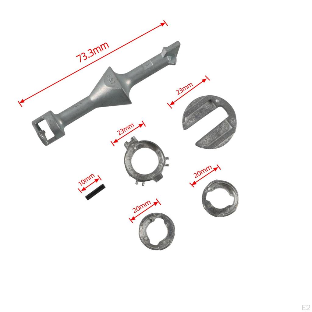 Door Lock Cylinder Barrel Repair Kit Silver front Left Right 1217161429 for BMW