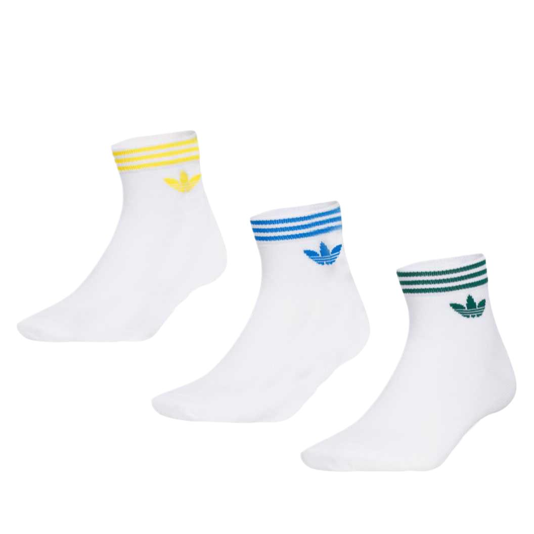 Adidas Originals TREF Ankle Socks Women s 3 Pack White KA9277 S