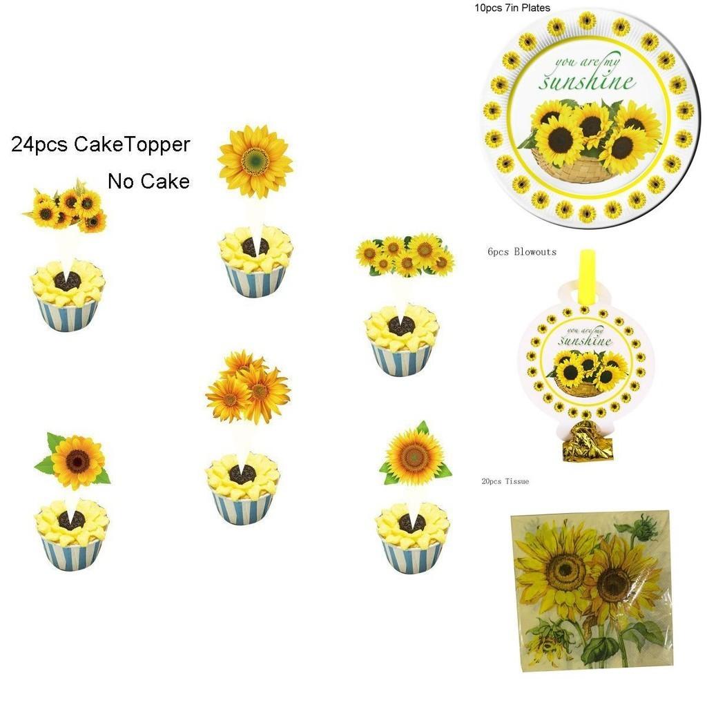 Delightful Sunflowers Theme Party Decoration Kit For Joyful Baby Showers And Birthday Parties