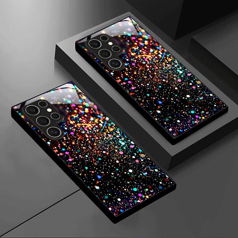 Colorful Starlight Exquisite luxury High-end PhoneCase Glass PhoneCase for Samsung Galaxy S26 S25 S24 S23 S22 S21 FE,Ultra,Plus