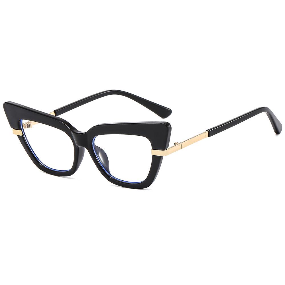 2025 Cross Cat Eye Glasses: Anti-Blue Light European & American Frames, Internet Celebrity Style, Bare Face Optical Design