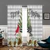 2 Pieces, Christmas Buffalo Plaid Curtains -30% Blackout - Suitable for Living Rooms, Bedrooms, Kitchens, and Home Decor