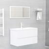 White Bathroom Vanity Cabinet 80 X 38.5 X 45 Cm Particleboard