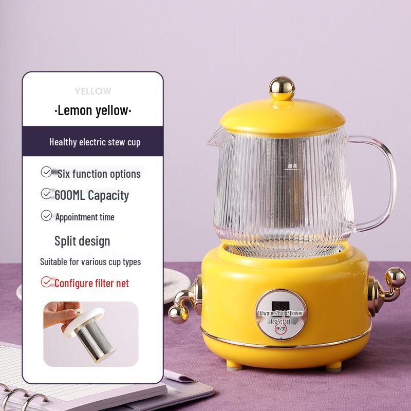 Electric Multifunctional Stew Cup & Kettle: Portable Boiling & Heating for Tea, Bird's Nest, and Health Drinks