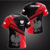 3D Printed Polish Flag Camo Warrior Men Oversized T-shirt Quick Dry Breathable Sports Short Sleeve Crew Neck Tee