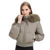 American Plush Cotton-padded Clothes Women's New Winter Hooded Fur-collared Cotton-padded Jacket