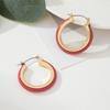 Niche High-End Pink Gold Hoop Earrings - Versatile Fashion Jewelry for Women