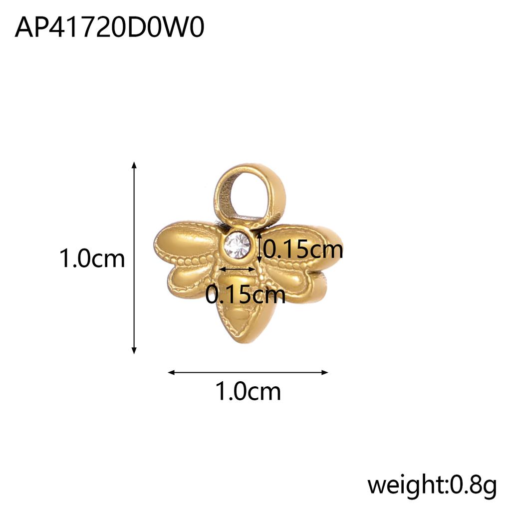 CARLIDANA Classic Stainless Steel Zircon White Shell Butterfly Charms Dragonfly Pendant for Children's Womens Jewelry Making