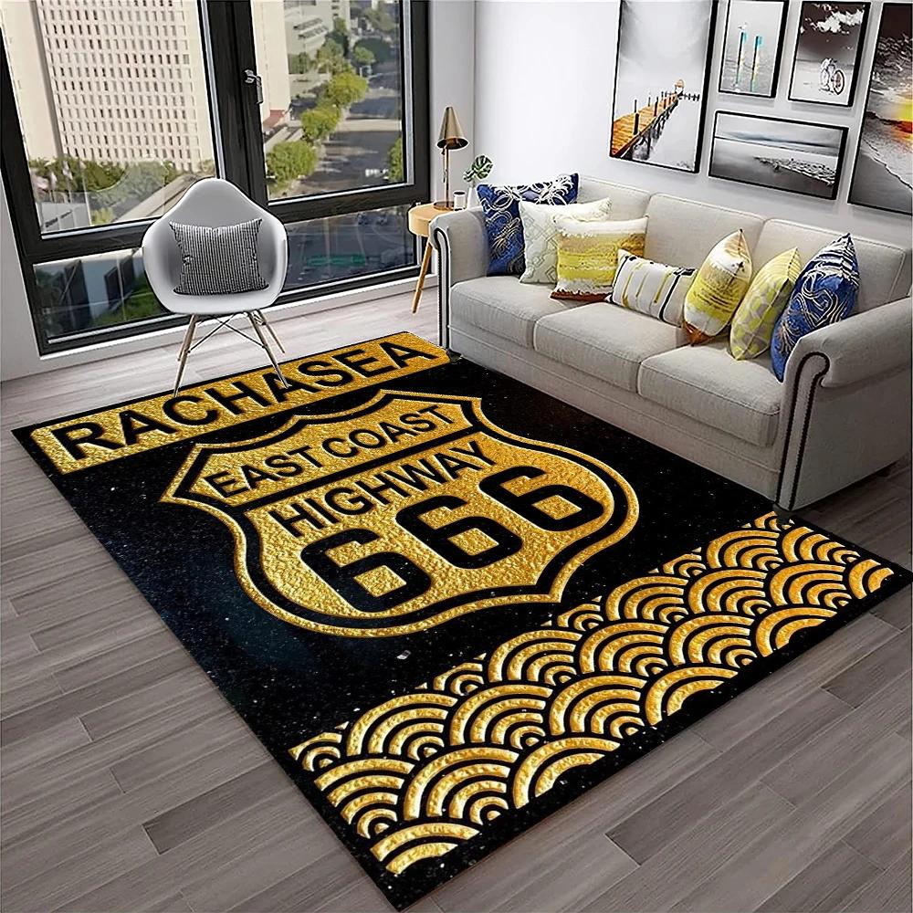 Mother Road,Historic Route 66,mãe estrada Carpet Rug for Home Living Room Bedroom Sofa Doormat Decor,Area Rug Non-slip Floor Mat