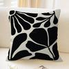 Modern Beige And Black Flower Cushion Cover Car Throw Pillow Case For Sofa Car Christmas Gift xcm xcm