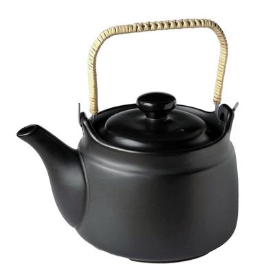 Tokoname Heat-Resistant Ceramic Teapot for Gas Stove - 1500ml Black