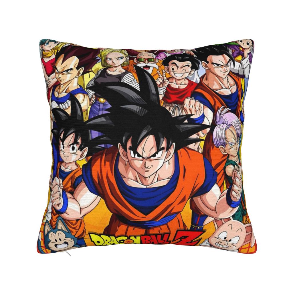 Anime Dragon Ball Square Pillow Cases Cushion Cover Funny Zippered Decor Pillowcase for Bed 4545cm