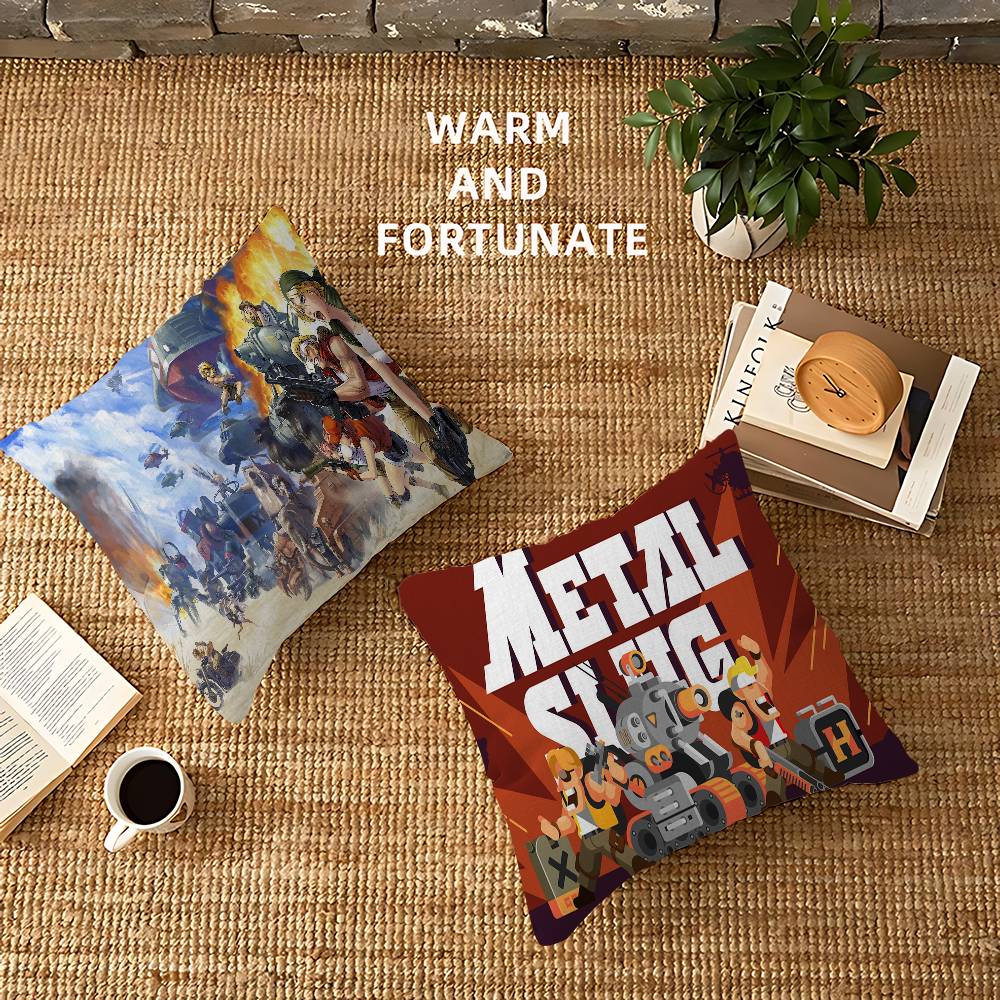 Retro Game Metal Slug Pillow Gift Home Office Decoration Pillow Bedroom Sofa Car Cushion CoverPillow Case