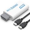 Wii to HDMI Converter Adapter with 1.5M HDMI Cable, 1080P Full HD Compatible, 3.5mm Audio Output ...