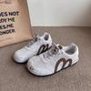 Women's Suede Cat Embroidery Casual Sneakers Retro M-Design Lace-Up Trainers Lightweight Soft Sole Walking Shoes