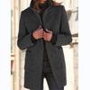 Autumn and Winter Retro Button Up Collar Woolen Coat for Women In Europe and America