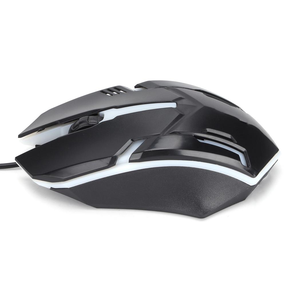 Wired Mouse USB Port Gaming Office Business Luminous Optical Computer AccessoriesBlack