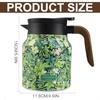 2025 Vintage Floral Tea  1L Stainless Steel Insulated Tea Pot with Builtin Infuser Ideal for Green Tea Coffee and Home or Offic