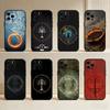 T-The R-Rings Map Logo Phone Case For iPhone17,16,15,14,13,12 Plus,Max Soft Silicone Black Cover
