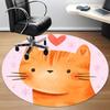 1pcCat Love Office Round Area Rug, Indoor Mat Suitable ForOffice, Under Office Chairs Bedroom Living Room Home Decor, Room Deco 092