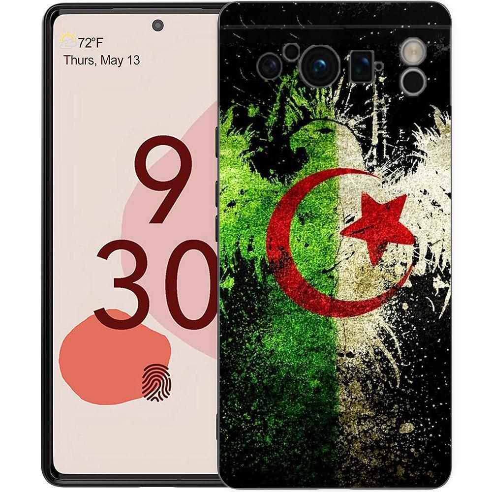 Algeria Passport Phone Case For Google Pixel 10 9 8 7 6 Pro XL 9A 8A 6A 7A 5G Soft Shockproof TPU Black Cover