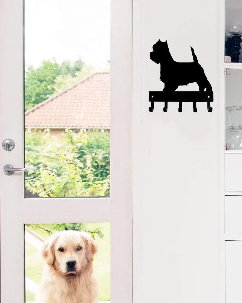 West Highland Terrier Westie Dog Key Rack Hanger - 6 inch/9 inch Metal Wall Art  Perfect Gift for Westie Dog Lovers