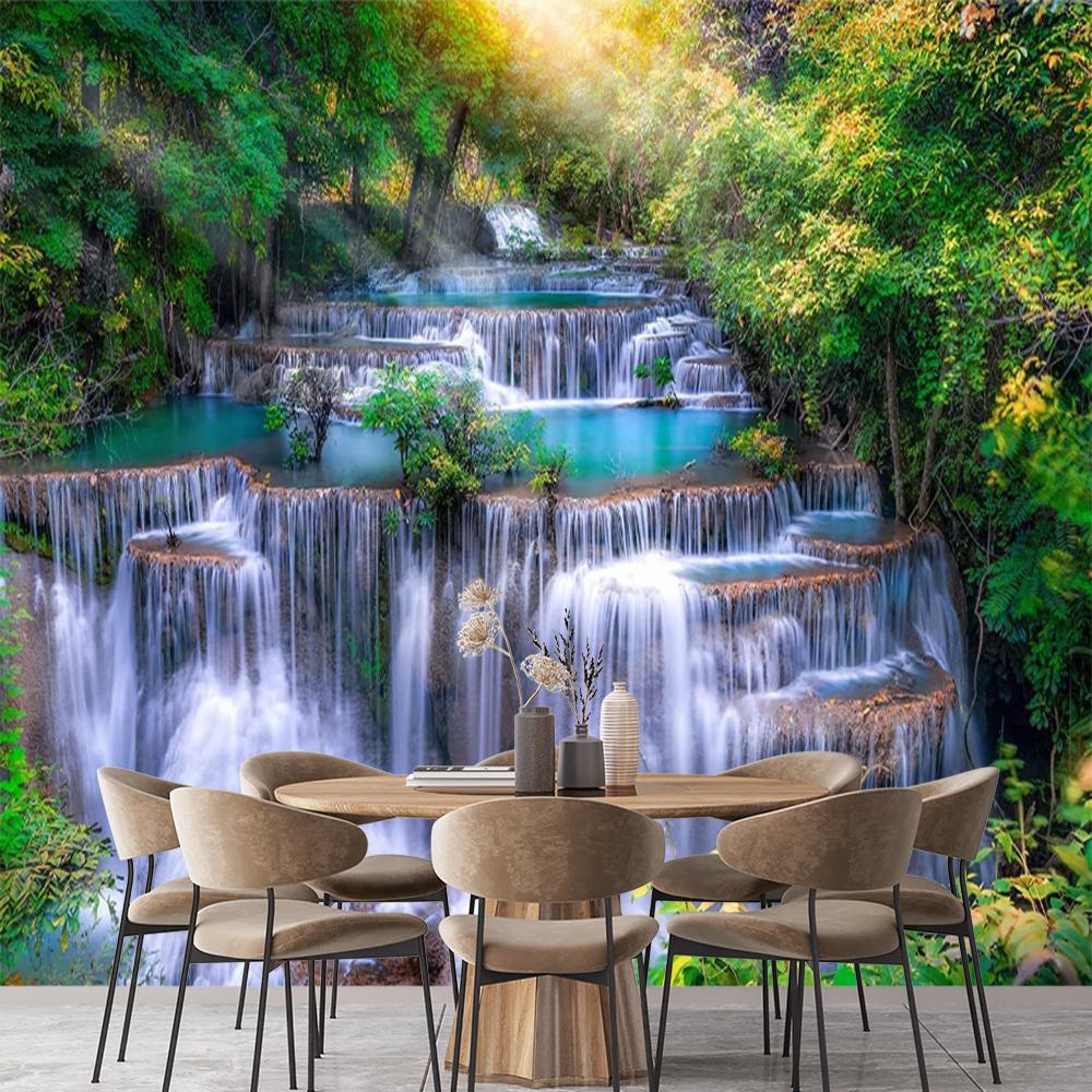 Waterfall Wallpaper Large Landscape Nature Lake Wall Mural Living Room Bedroom Home Decor