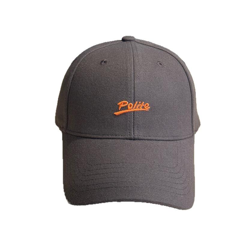 Personalized letter embroidery hard top stylish thin baseball hat women's spring and autumn big head circumference age-reducing wide hat cover cap