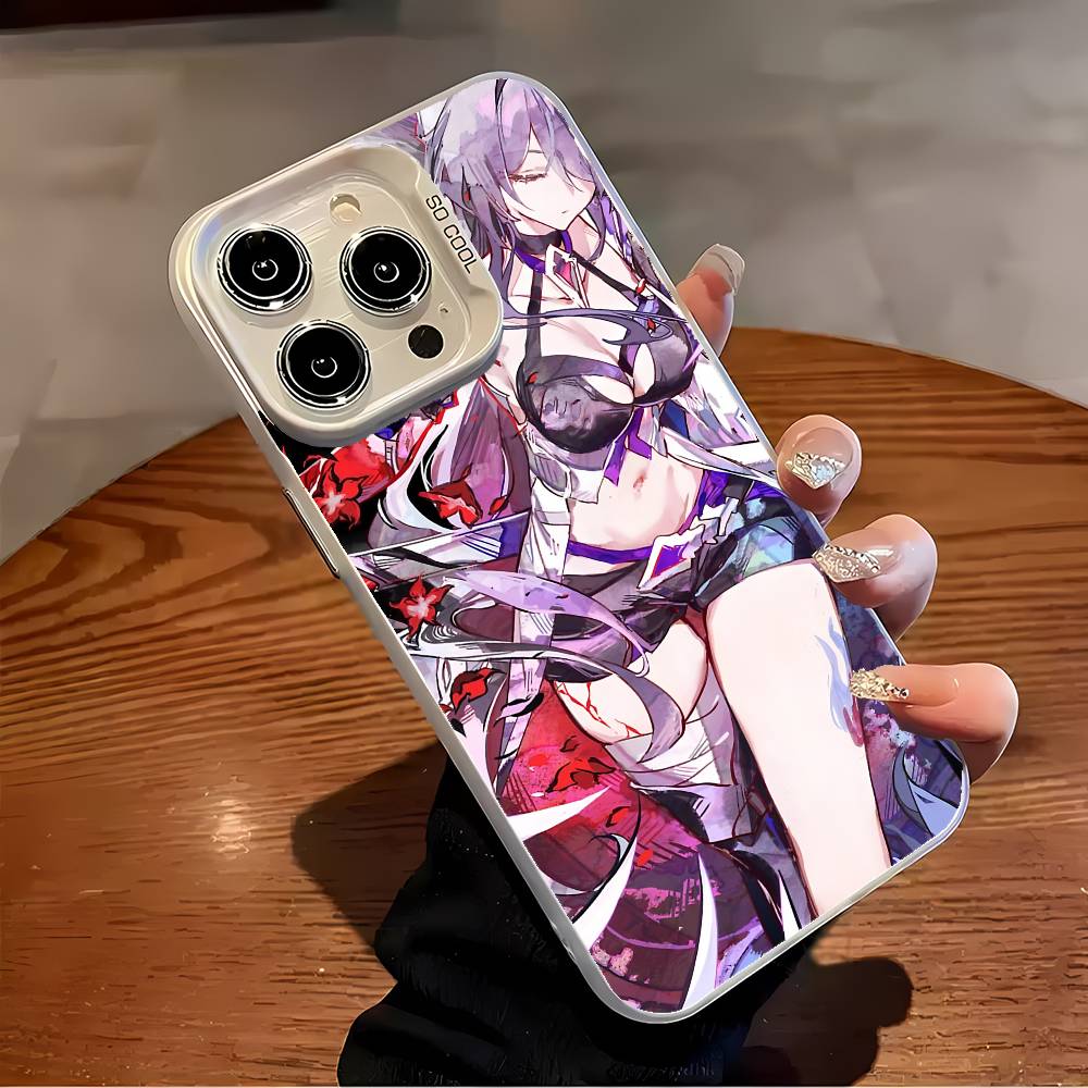 Honkai Star Rail Yomi Phone Case For IPhone 17 16 15 14 13 12 11 Plus Pro Max Multicolor Aurora Laser Shockproof Funda Cover